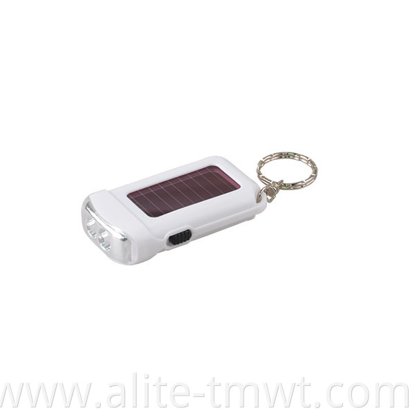 Mini PVC Plastic Personalized LED Keychain Solar Torch